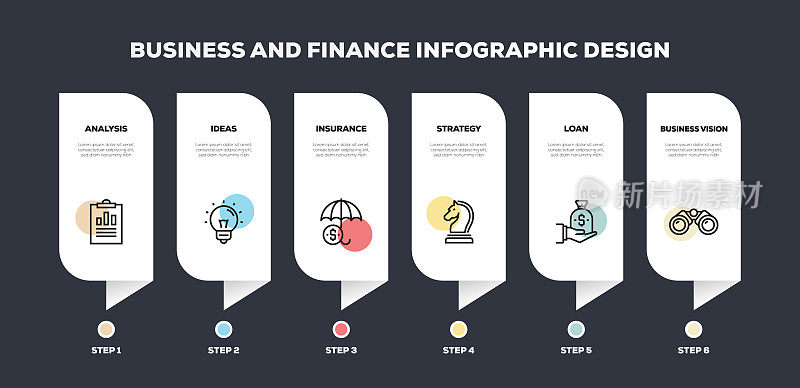 Business and Finance Line Infographic Design